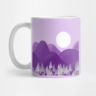 Purple Mountains With Trees Mug